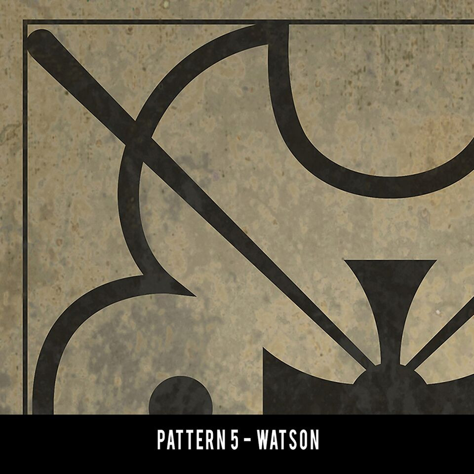 Classic Pattern 5 Watson - vinyl floor cloth swatch sample