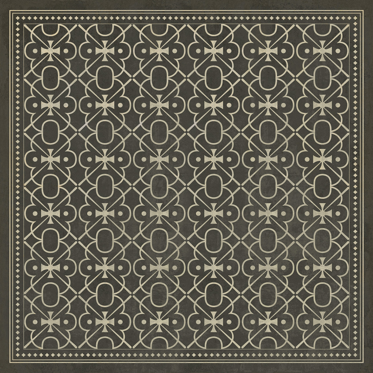 Classic Pattern 5 Moriarty - vinyl floor cloth sizes 60x60, 72x72, 84x84