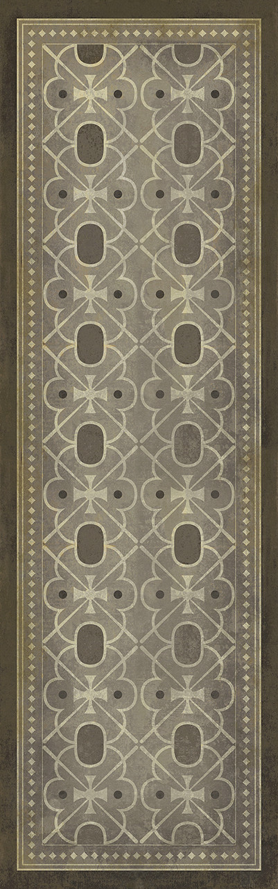 Classic Pattern 5 Baker Street - vinyl floor cloth sizes 26x83, 36x115