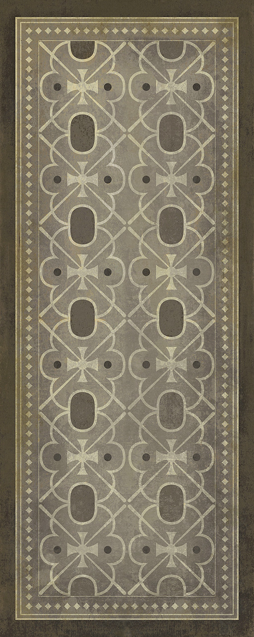 Classic Pattern 5 Baker Street - vinyl floor cloth sizes 30x75, 36x90