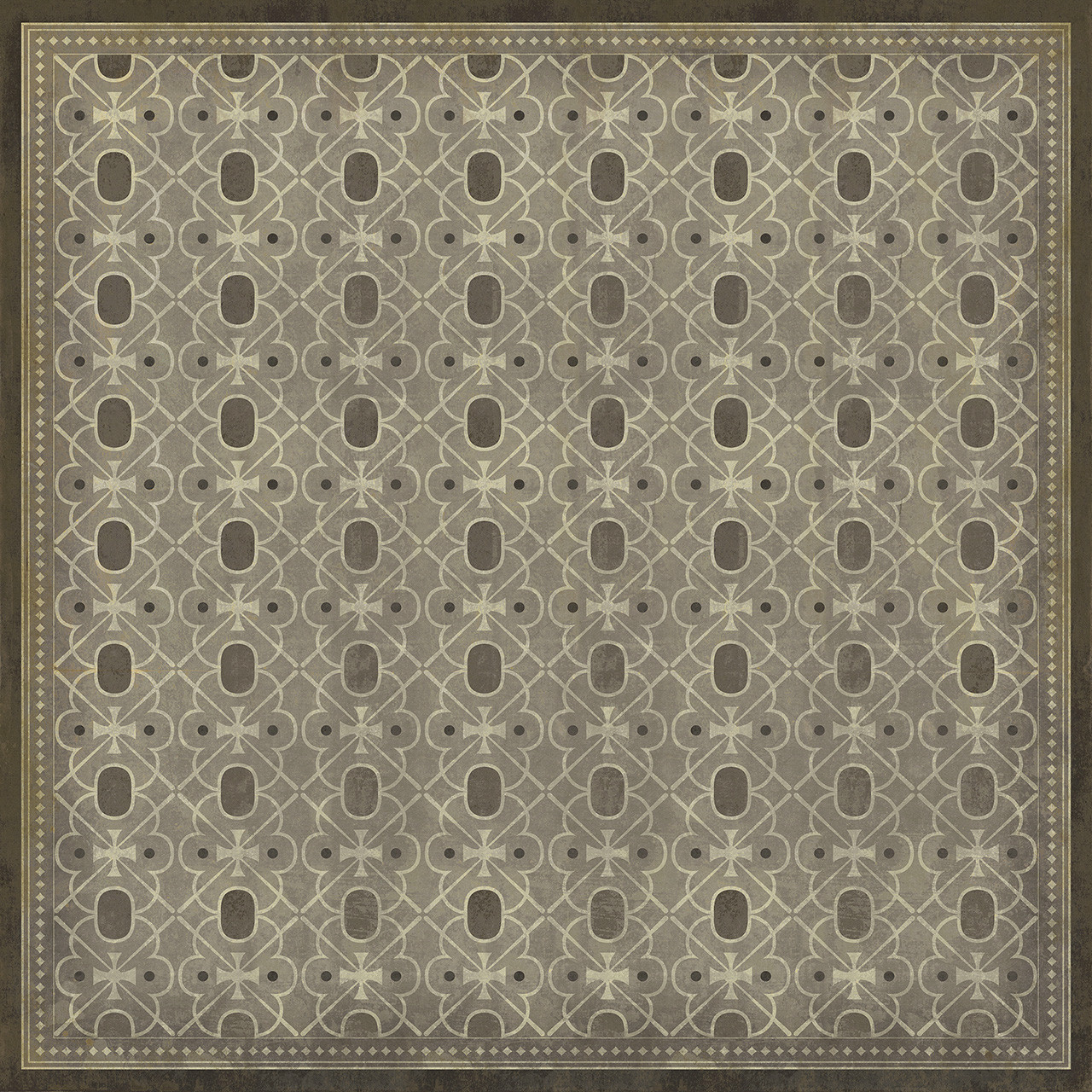Classic Pattern 5 Baker Street - vinyl floor cloth sizes 84x84, 96x96, 120x120