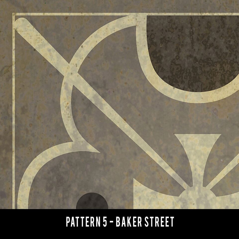 Classic Pattern 5 Baker Street - vinyl floor cloth swatch sample