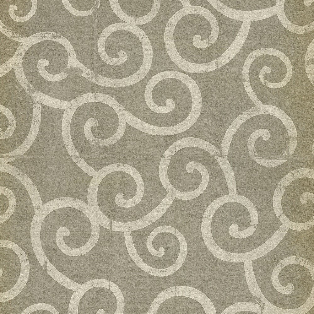Classic Pattern 4 Moby Dick (distressed) - vinyl floor cloth sizes 36x36, 48x48, 60x60, 72x72