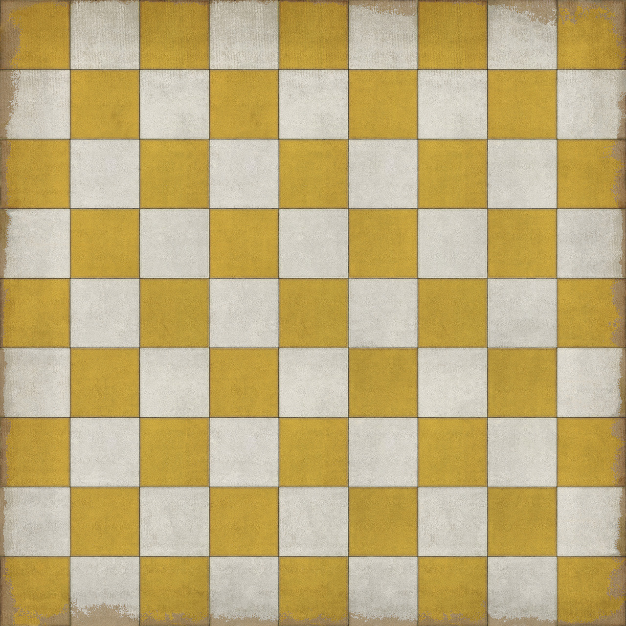 Classic Pattern 7 Check Yourself (distressed)- vinyl floor cloth sizes 60x60, 72x72, 84x84