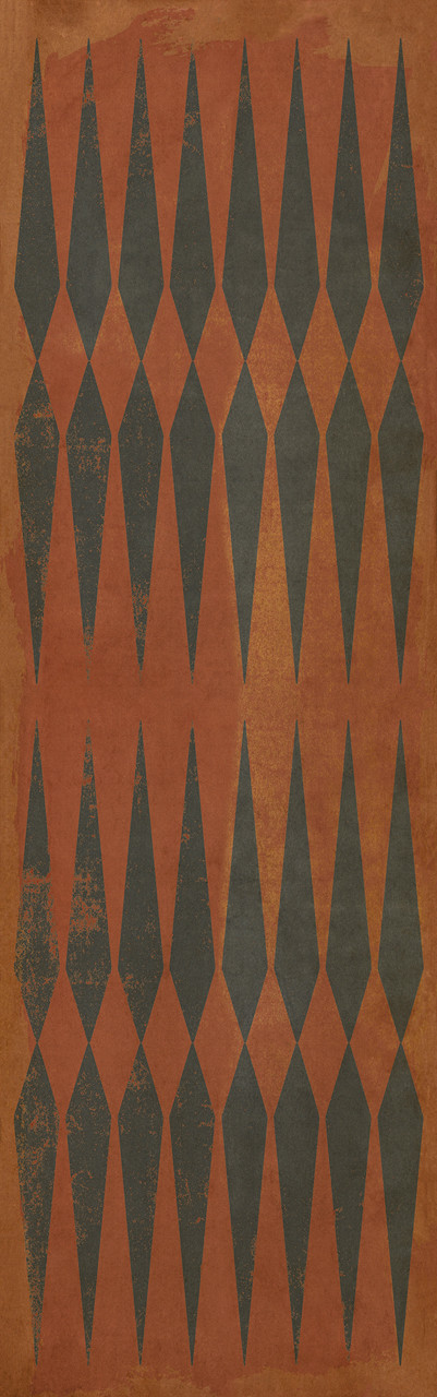 Classic Pattern 8 Venom - vinyl floor cloth sizes 24x77, 30x96, 26x83, 36x115