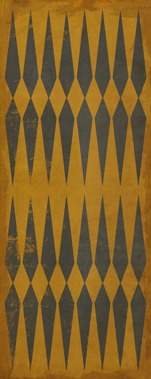 Classic Pattern 8 Good Old Chuck - vinyl floor cloth sizes 30x75, 36x90