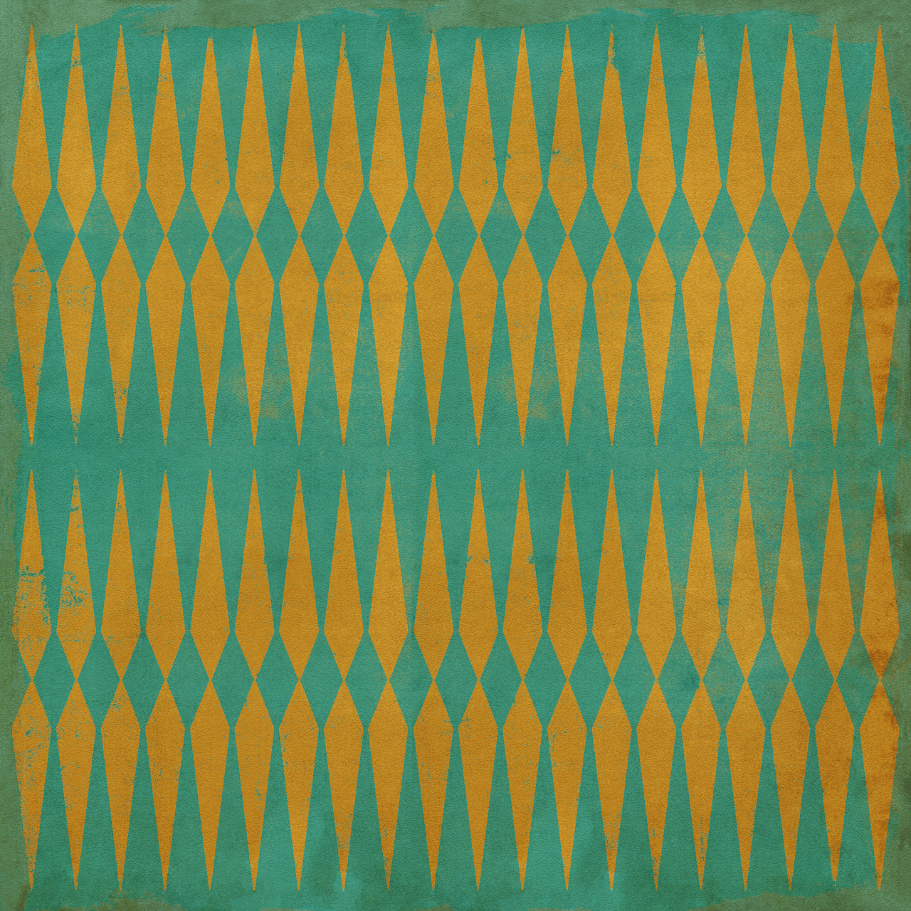 Classic Pattern 8 Dropping Acid - vinyl floor cloth sizes, all square sizes