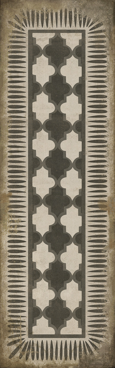 Classic Pattern 10 Open Sesame - vinyl floor cloth sizes 26x83, 36x115