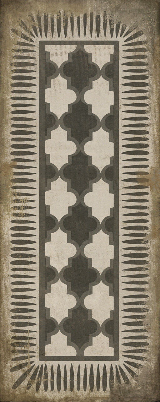 Classic Pattern 10 Open Sesame - vinyl floor cloth sizes 30x75, 36x90