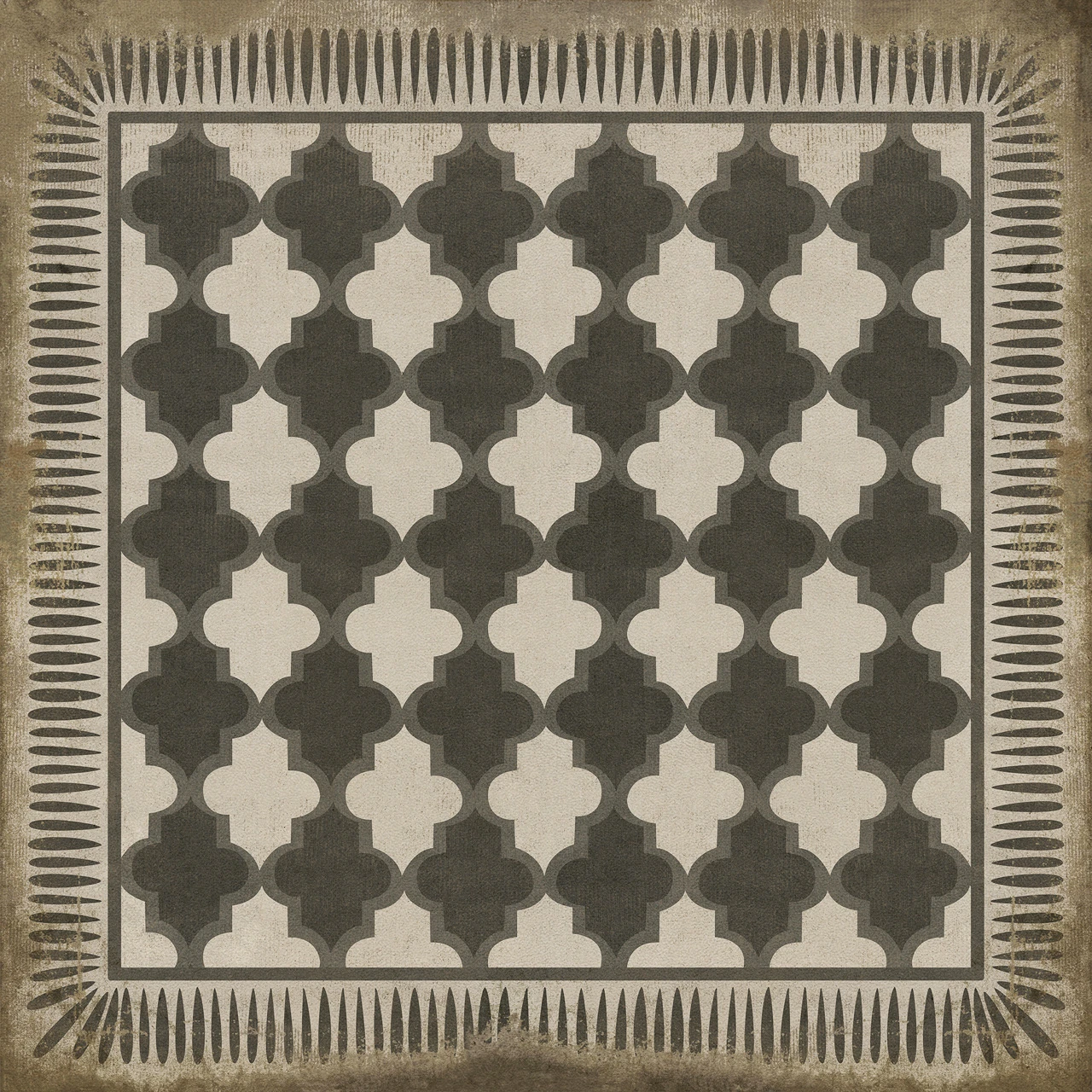 Classic Pattern 10 Open Sesame - vinyl floor cloth sizes 36x36, 48x48