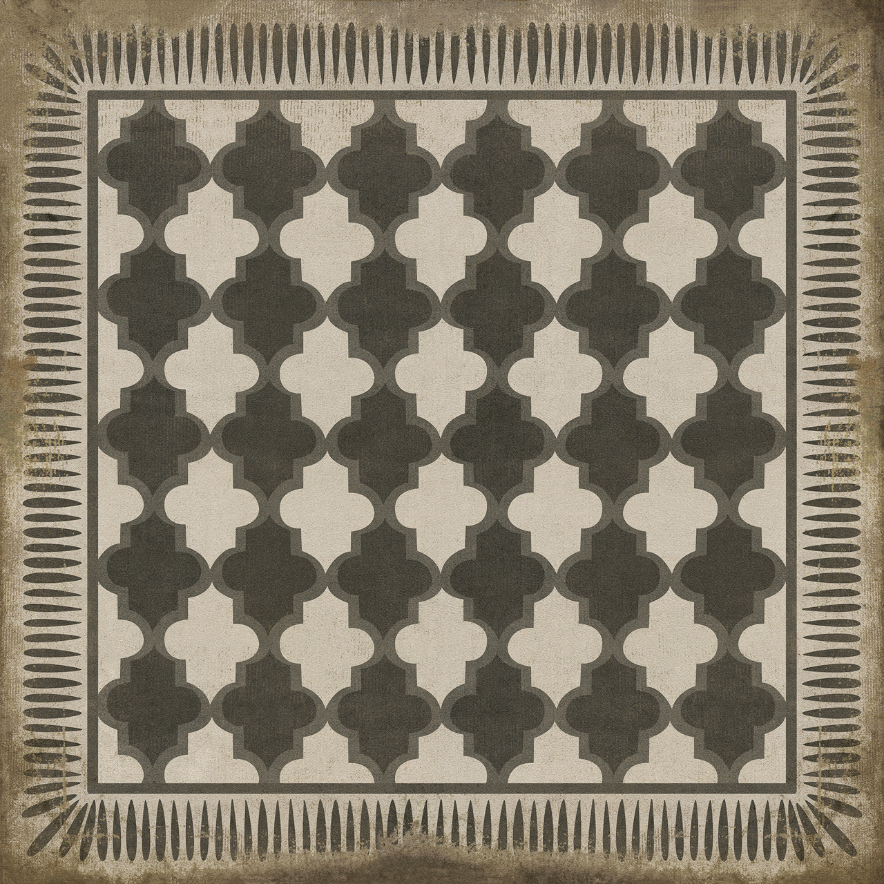 Classic Pattern 10 Open Sesame - vinyl floor cloth sizes 36x36, 48x48
