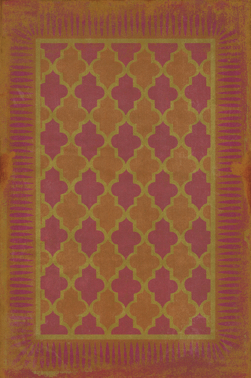 Classic Pattern 10 Magic Carpet - vinyl floor cloth sizes 20x30, 24x36, 30x44, 38x56, 52x76, 70x102
