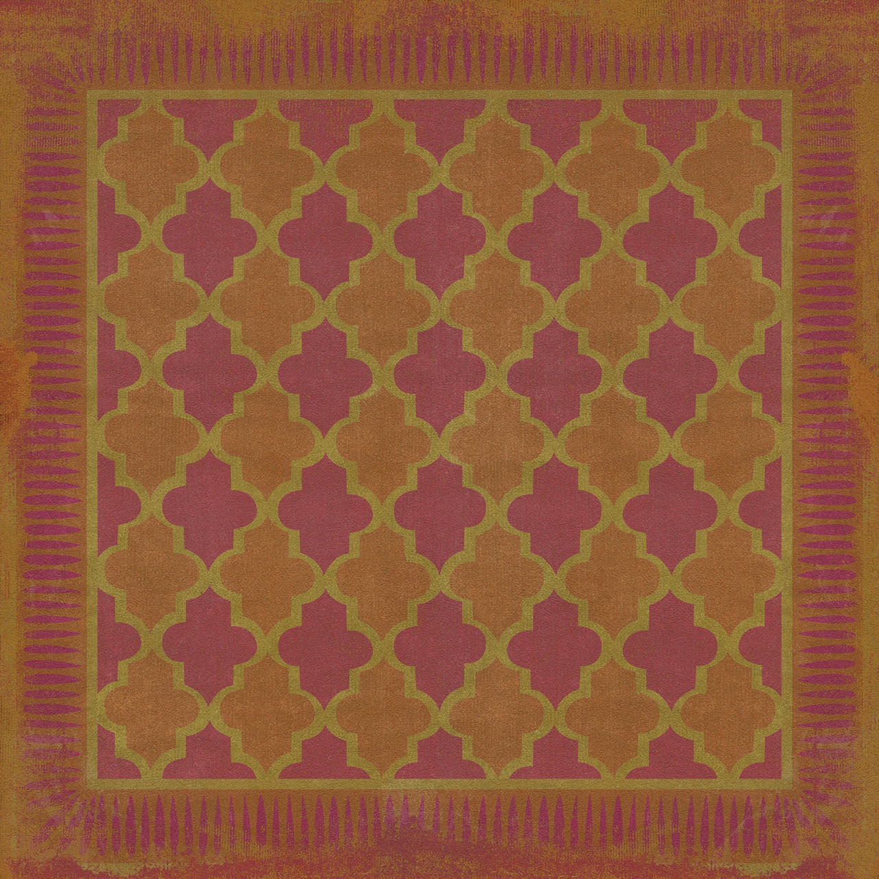 Classic Pattern 10 Magic Carpet - vinyl floor cloth sizes 36x36, 48x48