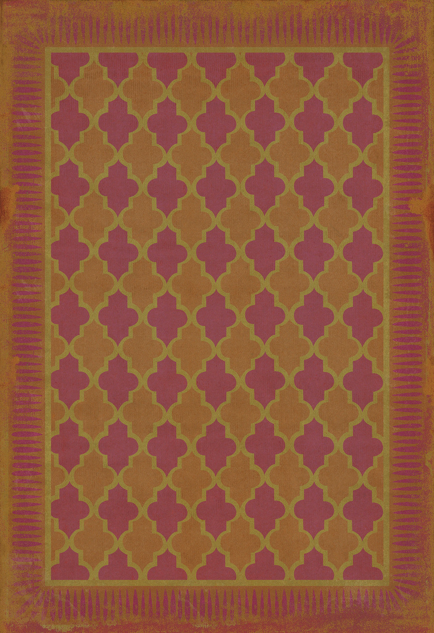 Classic Pattern 10 Magic Carpet - vinyl floor cloth sizes 96x140, 120x175