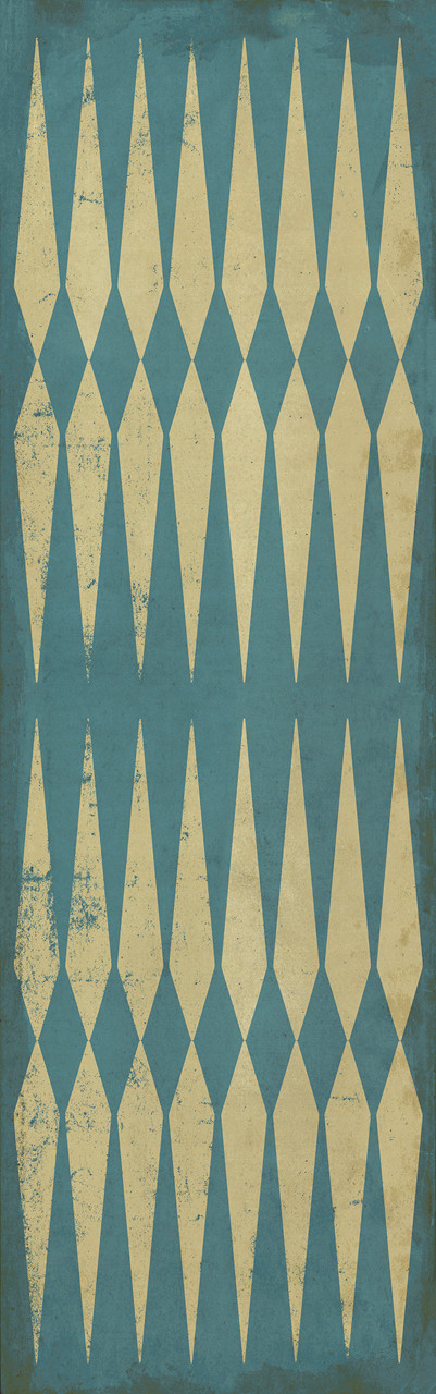 Classic Pattern 8 Lady of the Lake - vinyl floor cloth sizes 26x83, 36x115