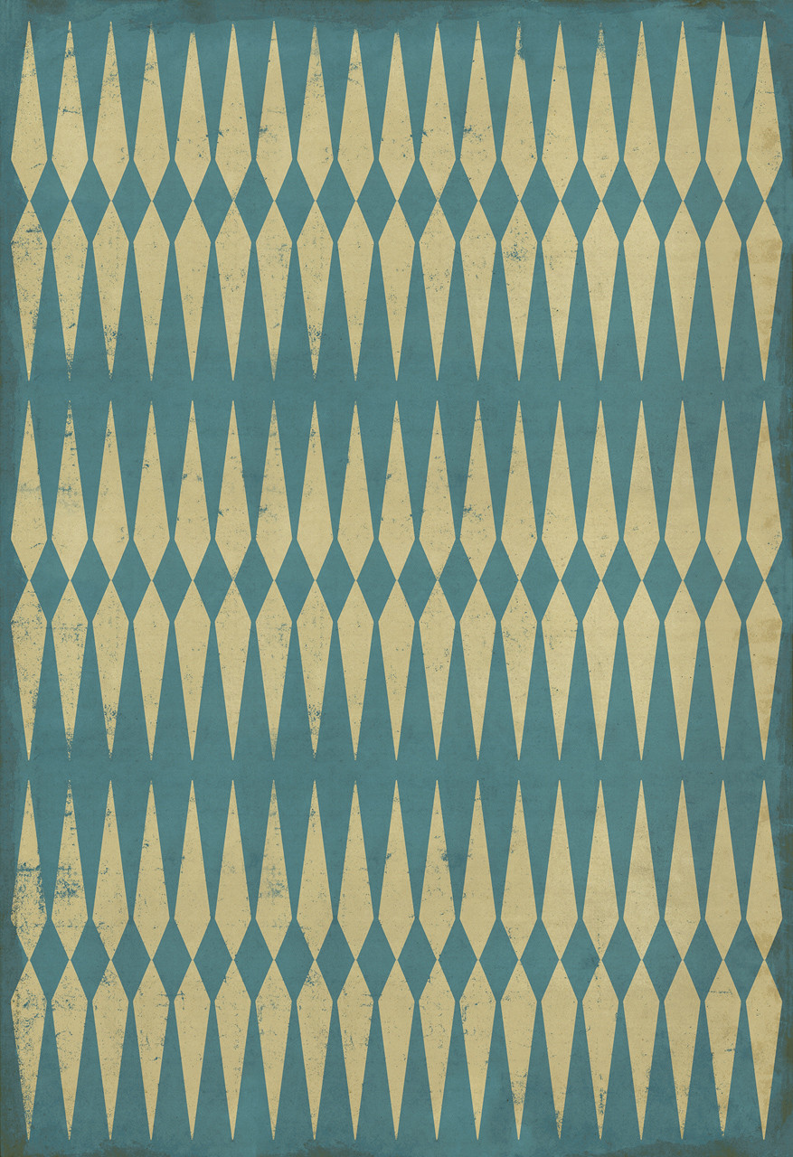 Classic Pattern 8 Lady of the Lake - vinyl floor cloth sizes 84x120, 96x140, 120x175