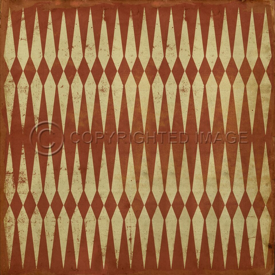 Classic Pattern 8 Dantes Inferno - vinyl floor cloth, all square sizes