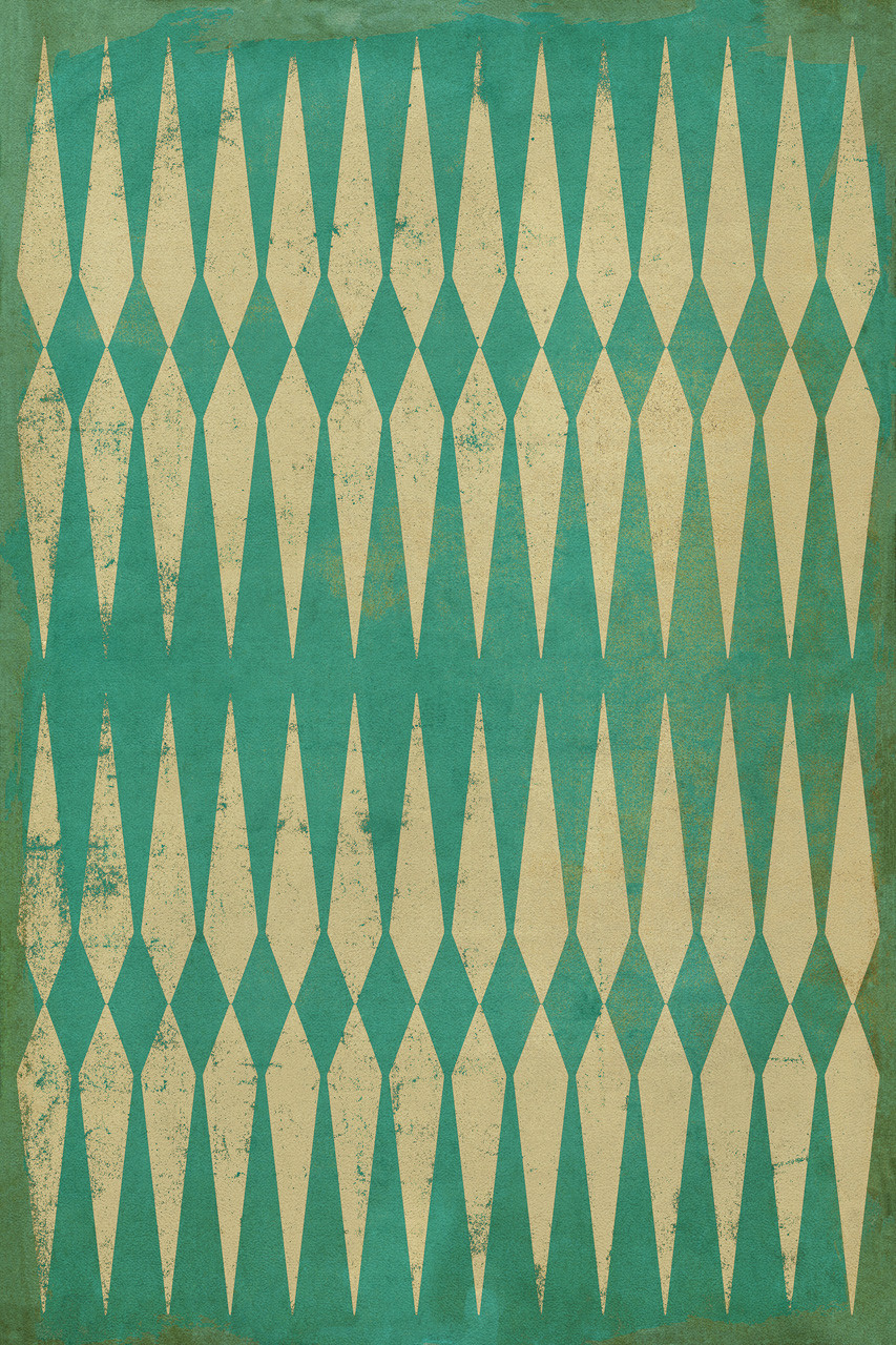 Classic Pattern 8 Crystalline - vinyl floor cloth sizes 20x30, 24x36, 30x44, 38x56, 52x76, 70x102