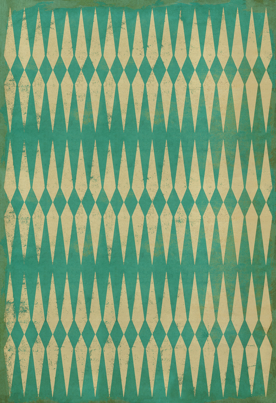 Classic Pattern 8 Crystalline - vinyl floor cloth sizes 84x120, 96x140, 120x175