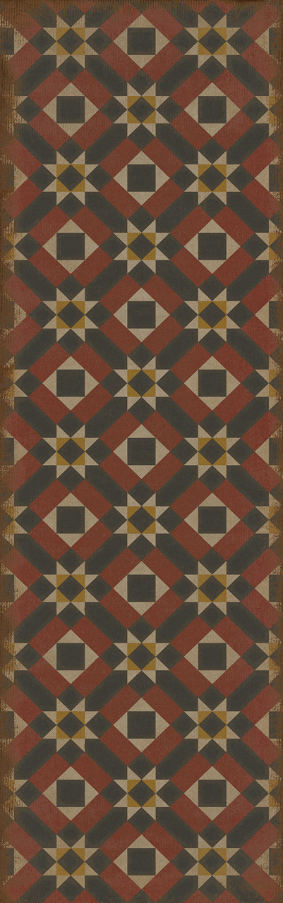 Classic Pattern 14 Great Expectations - vinyl floor cloth sizes 24x77, 30x96, 26x83, 36x115