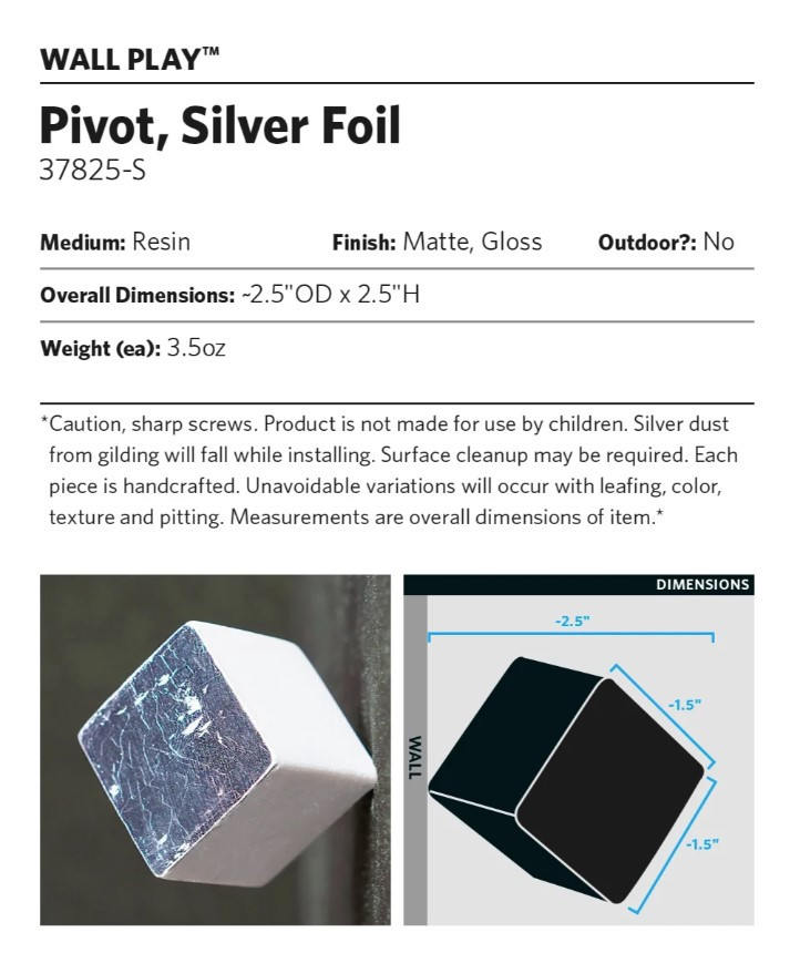 Wall Play Pivot Silver (set of 10)