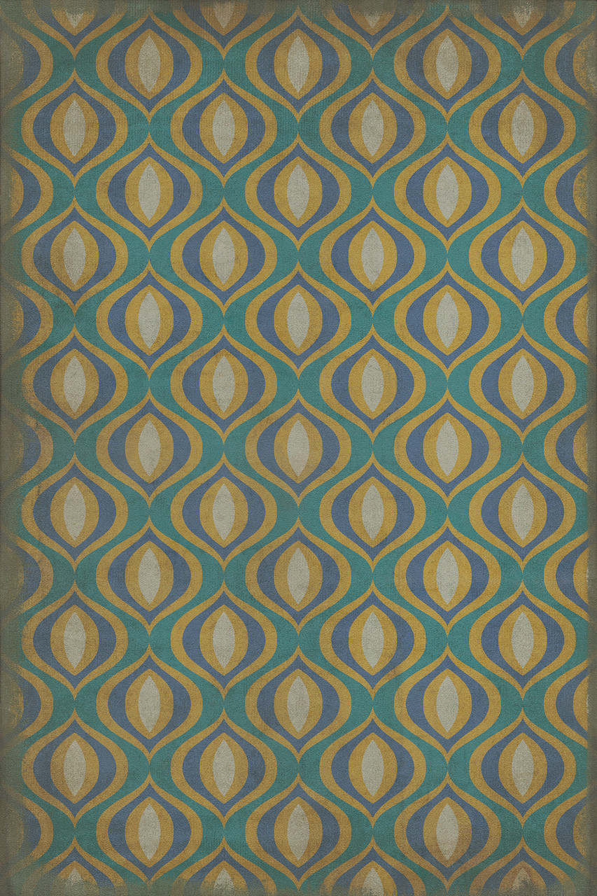 Classic Pattern 15 Atlantis - vinyl floor cloth sizes 20x30, 24x36, 30x44, 38x56, 52x76, 70x102