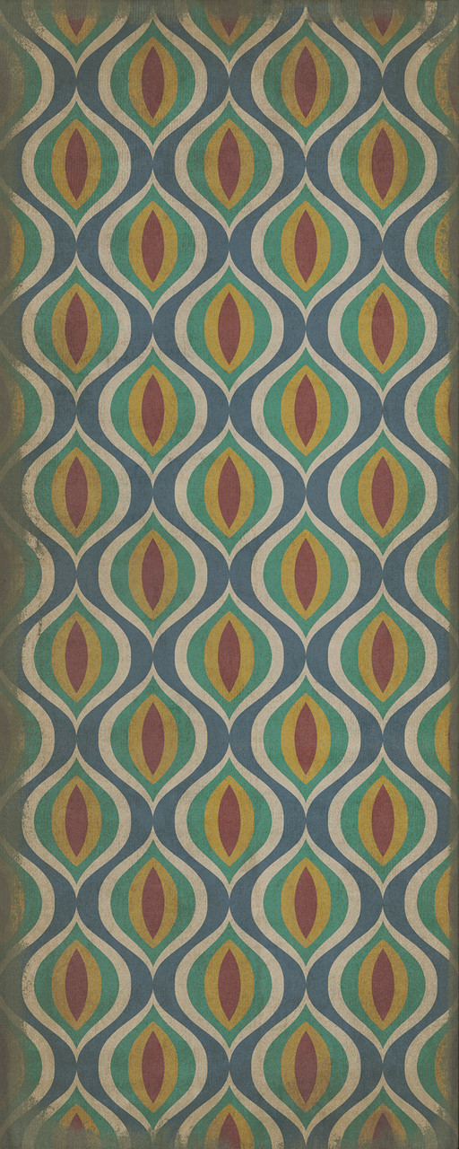 Classic Pattern 15 Constantinople - vinyl floor cloth sizes 30x75, 36x90