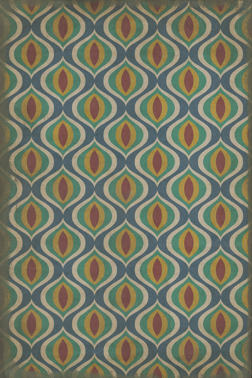 Classic Pattern 15 Constantinople - vinyl floor cloth sizes 20x30, 24x36, 30x44, 38x56, 52x76, 70x102