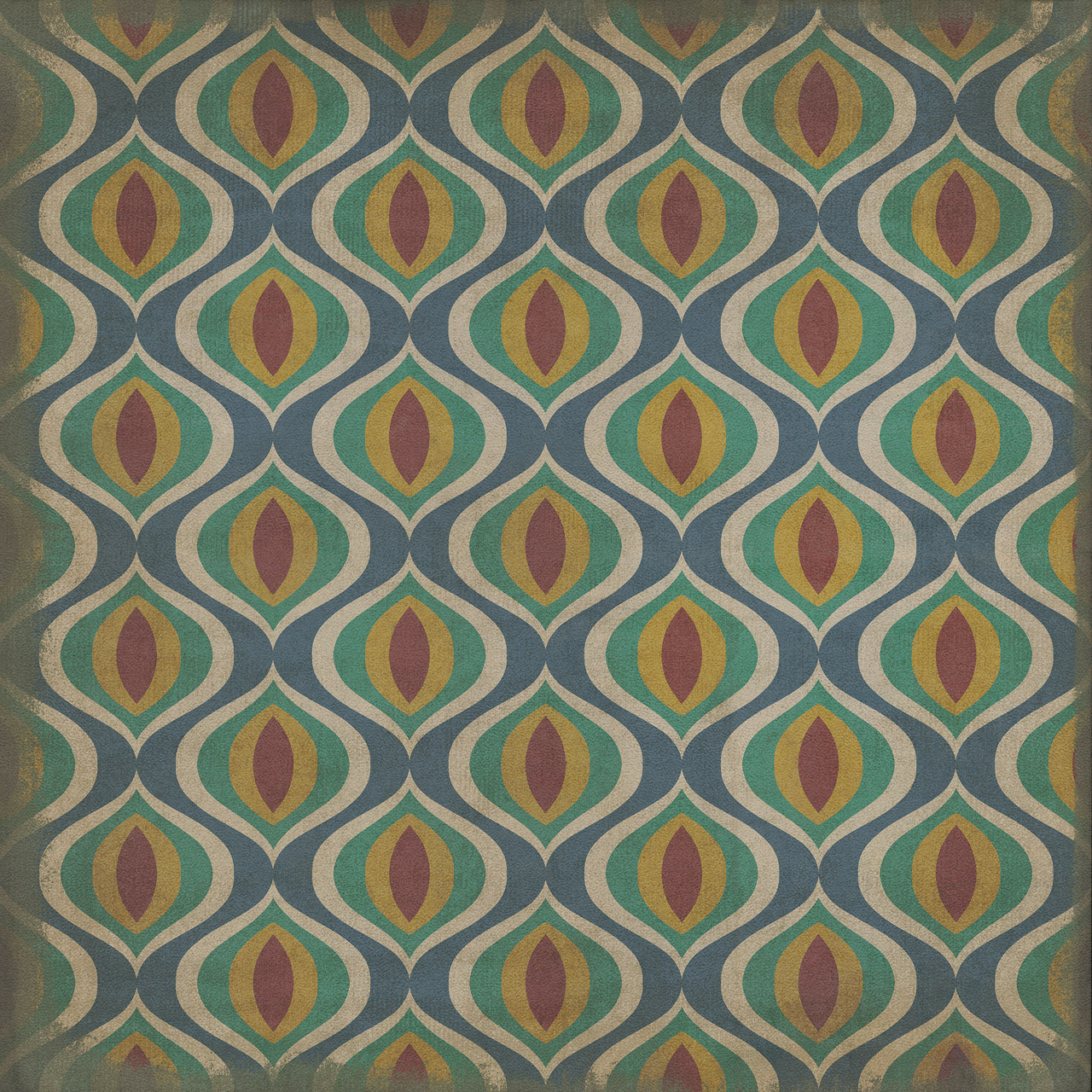 Classic Pattern 15 Constantinople - vinyl floor cloth sizes 36x36, 48x48