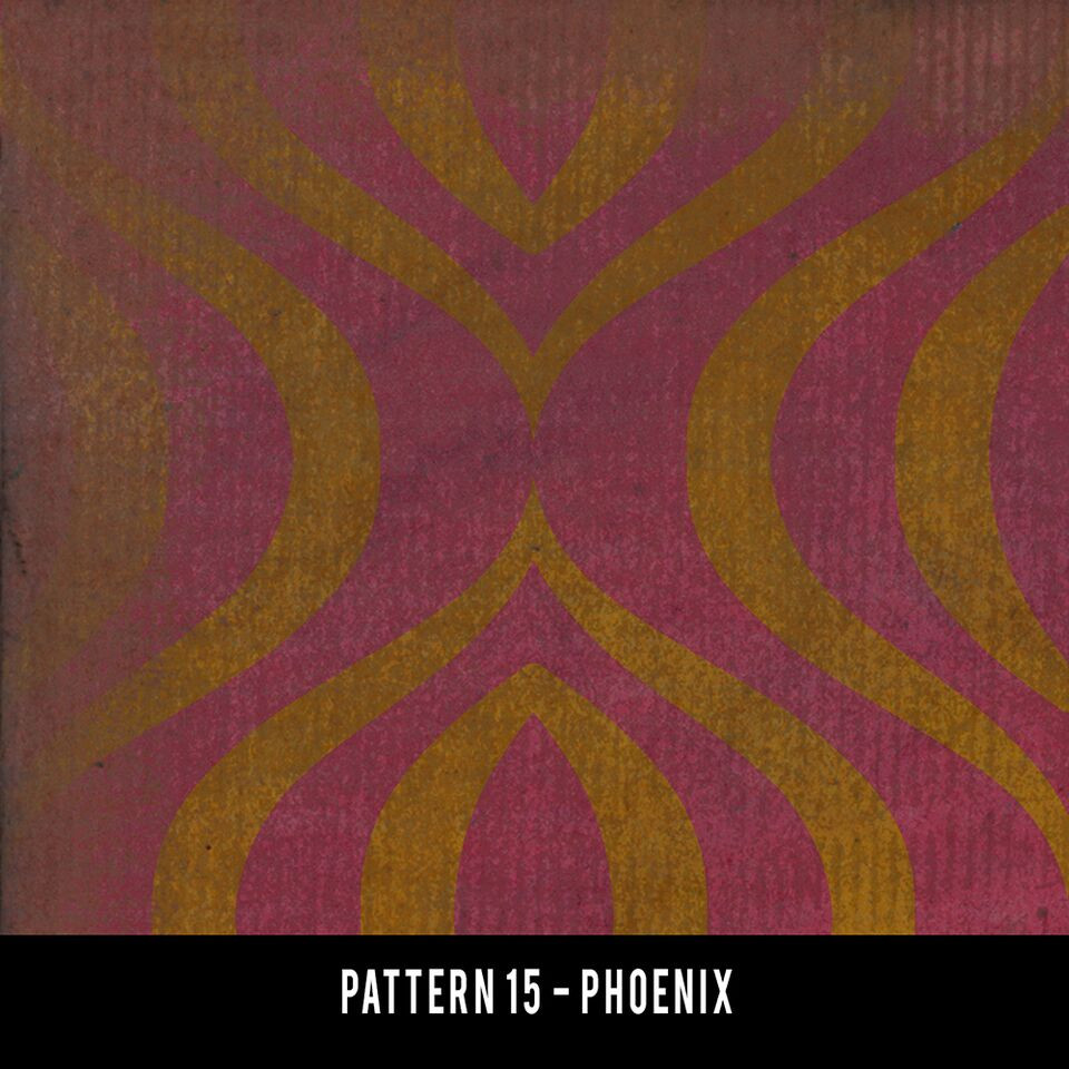 Classic Pattern 15 Phoenix - vinyl floor cloth swatch sample