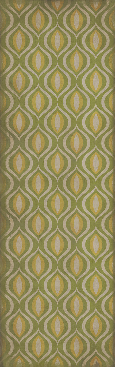 Classic Pattern 15 Eye of Newt - vinyl floor cloth sizes 26x83, 36x115