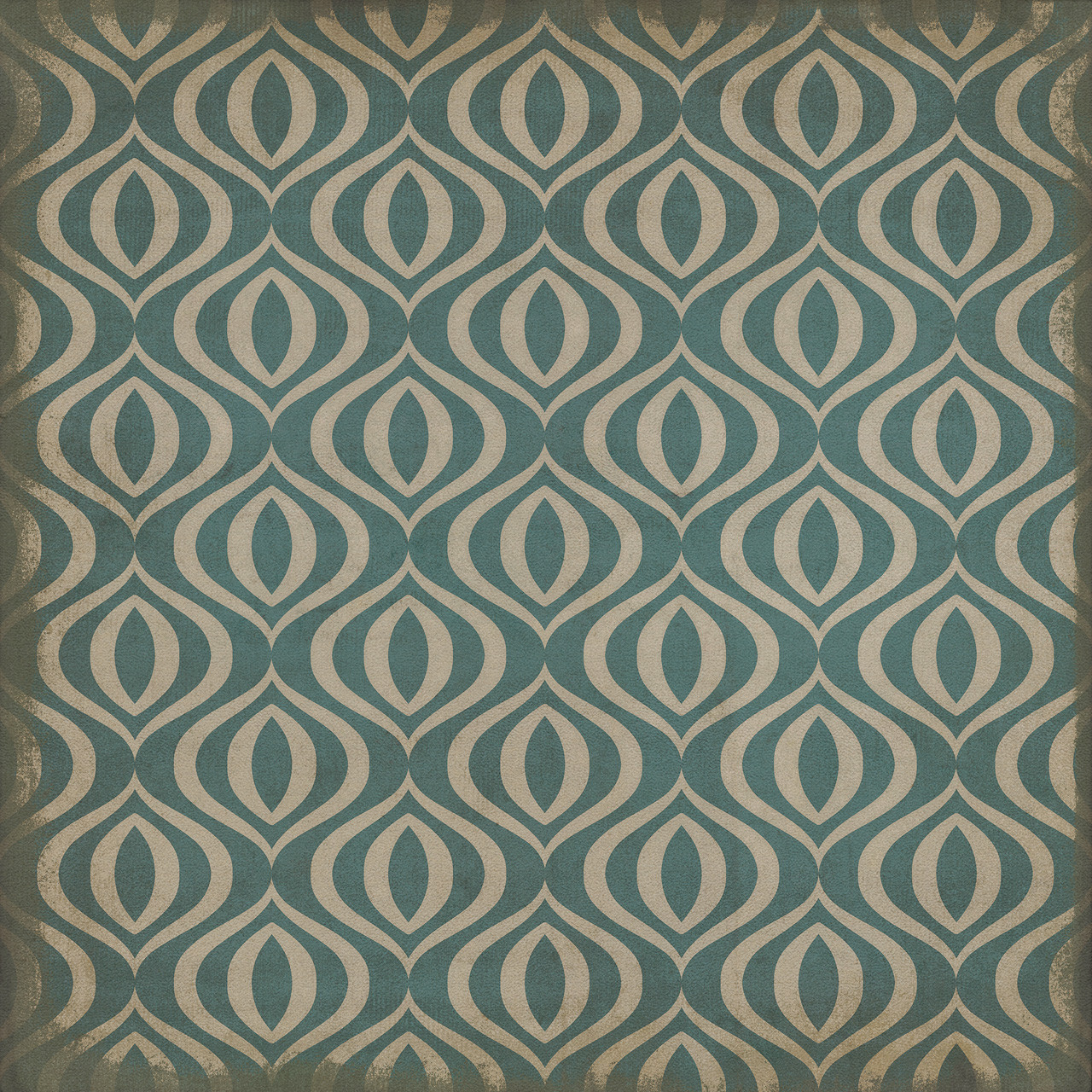 Classic Pattern 15 Lithium - vinyl floor cloth sizes 36x36, 48x48