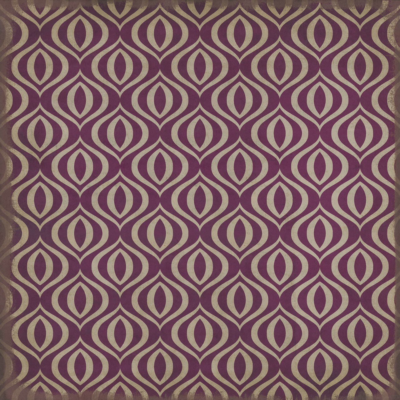 Classic Pattern 15 Purple Haze - vinyl floor cloth sizes 60x60, 72x72
