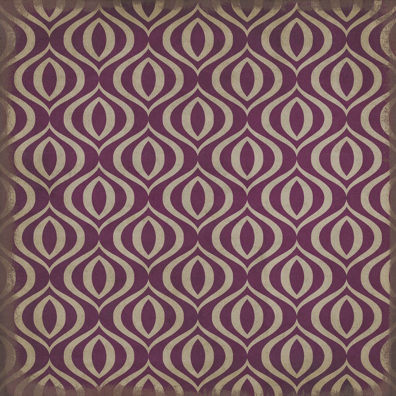 Classic Pattern 15 Purple Haze - vinyl floor cloth sizes 36x36, 48x48