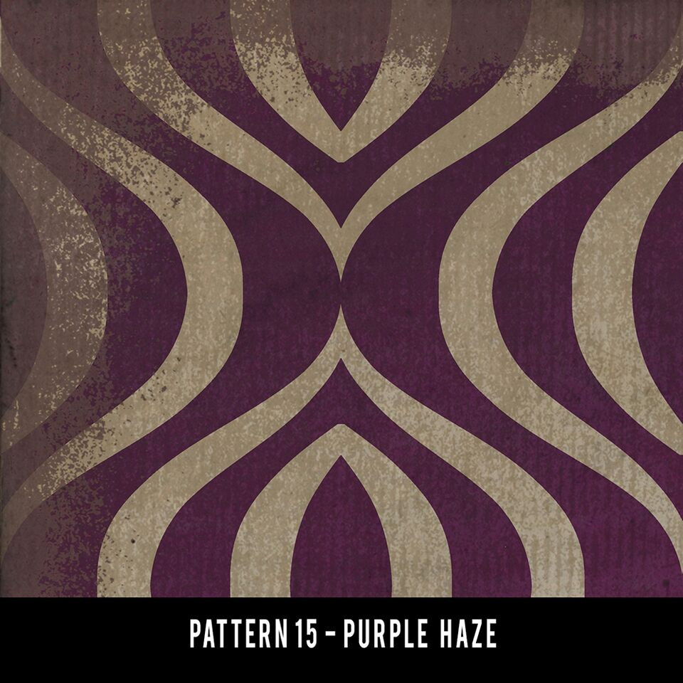 Classic Pattern 15 Purple Haze - vinyl floor cloth swatch sample