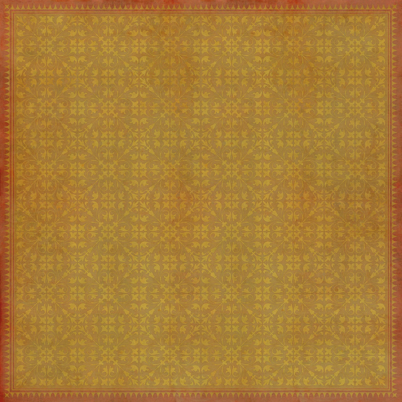 Classic Pattern 21 All in the Golden Afternoon - vinyl floor cloth sizes 72x72, 84x84, 96x96, 120x120