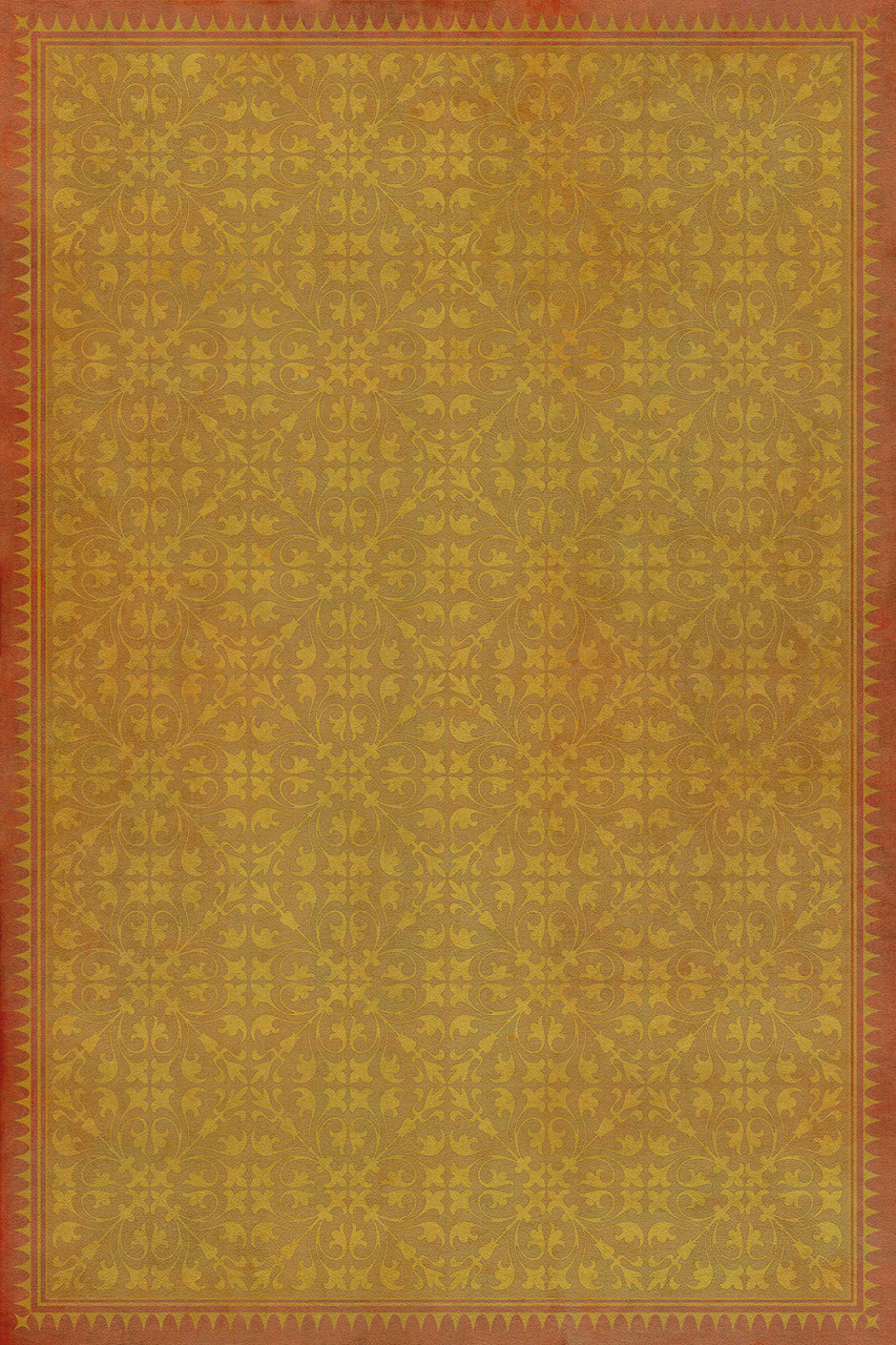 Classic Pattern 21 All in the Golden Afternoon - vinyl floor cloth sizes 20x30, 24x36, 30x44, 38x56, 52x76, 70x102