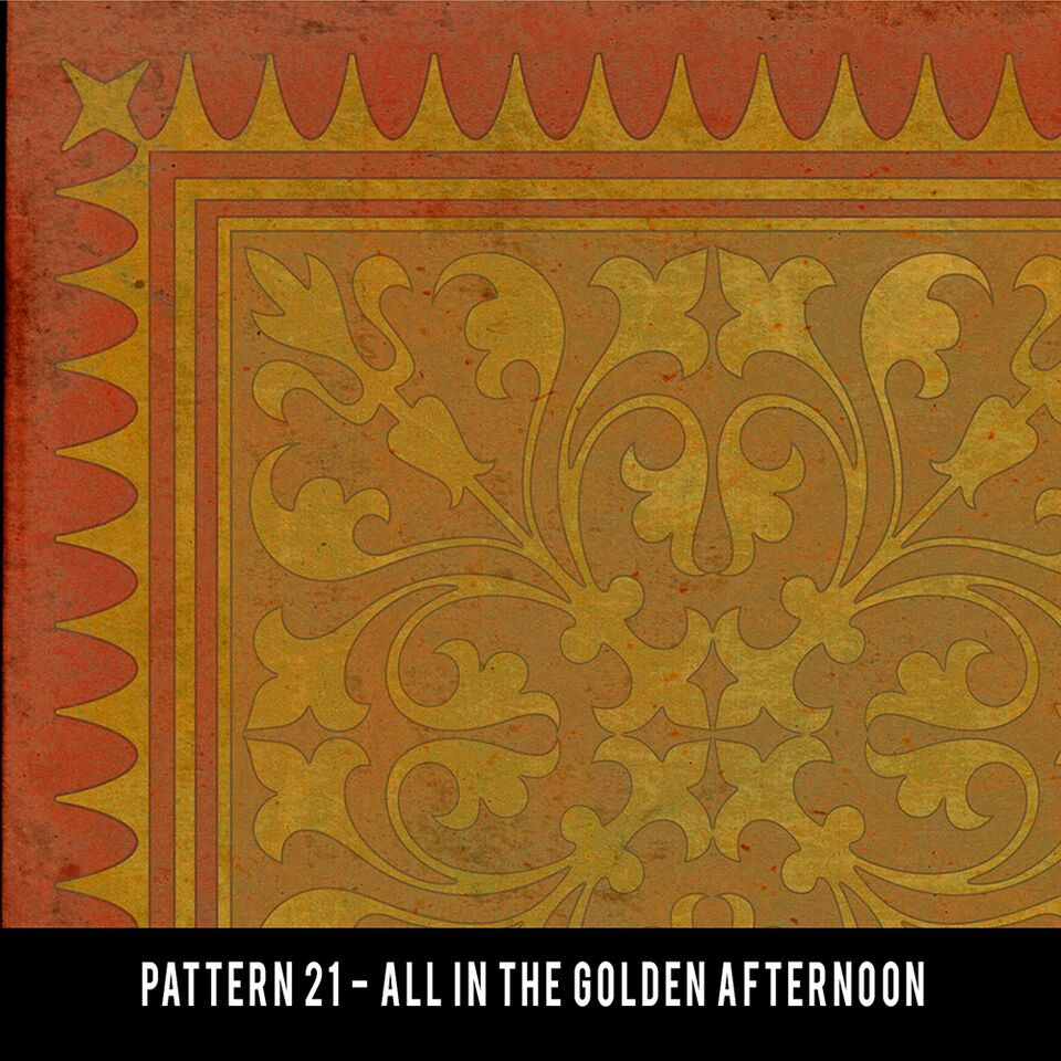Classic Pattern 21 All in the Golden Afternoon - vinyl floor cloth swatch sample