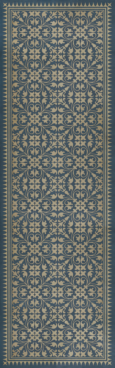 Classic Pattern 21 Bandersnatch - vinyl floor cloth sizes 26x83, 36x115