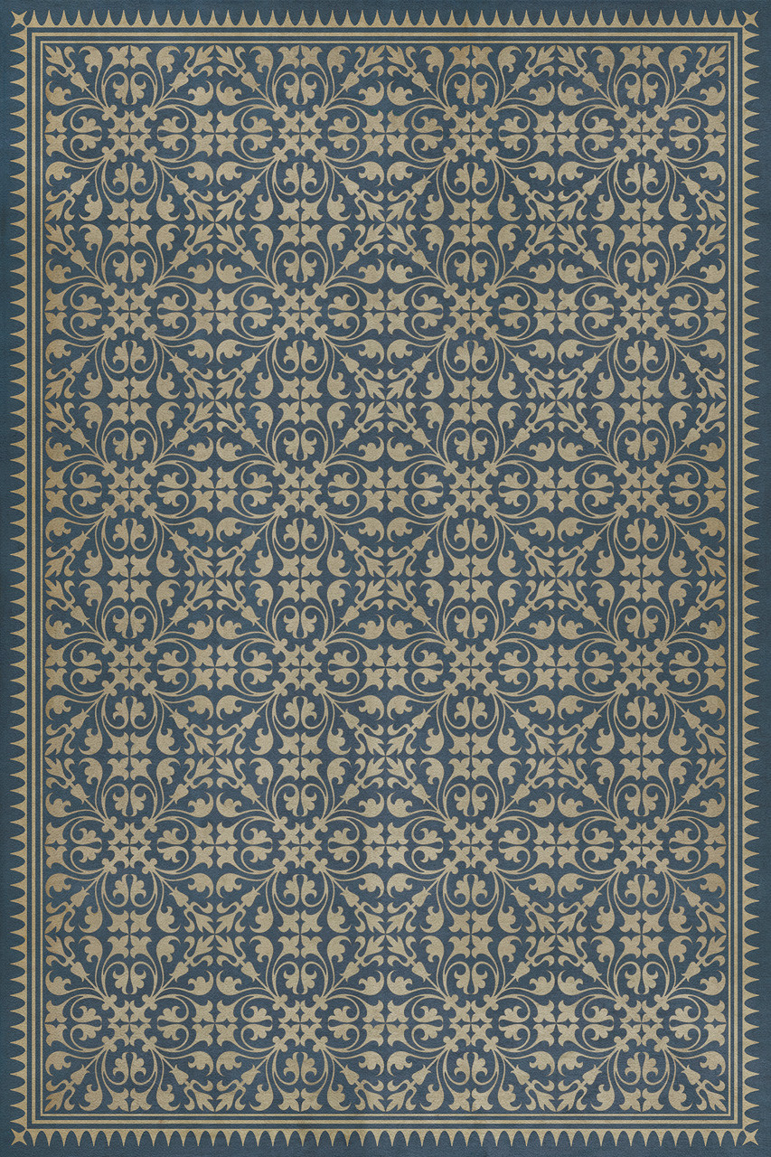 Classic Pattern 21 Bandersnatch - vinyl floor cloth sizes 20x30, 24x36, 30x44, 38x56, 52x76, 70x102