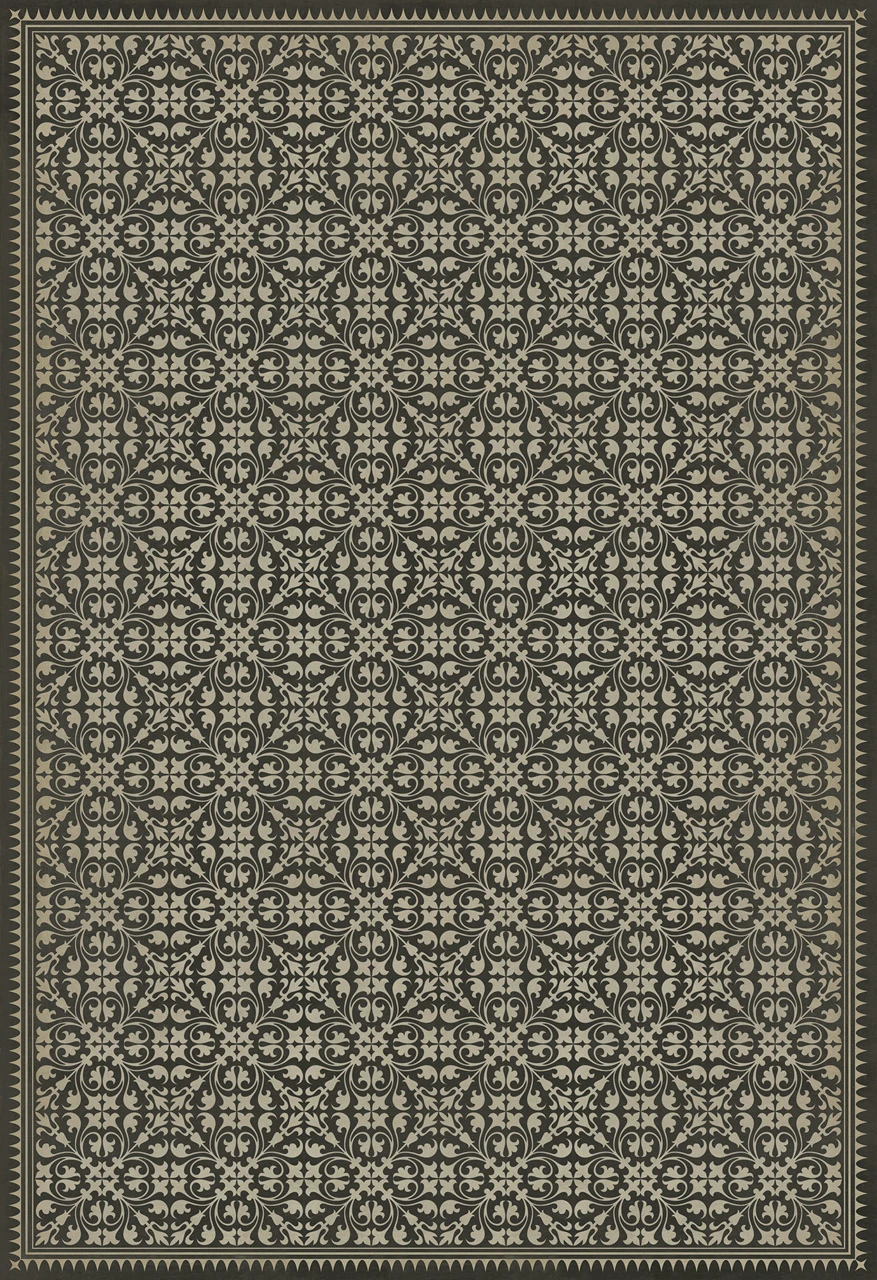 Classic Pattern 21 By Hook or By Crook - vinyl floor cloth sizes 96x140, 120x175