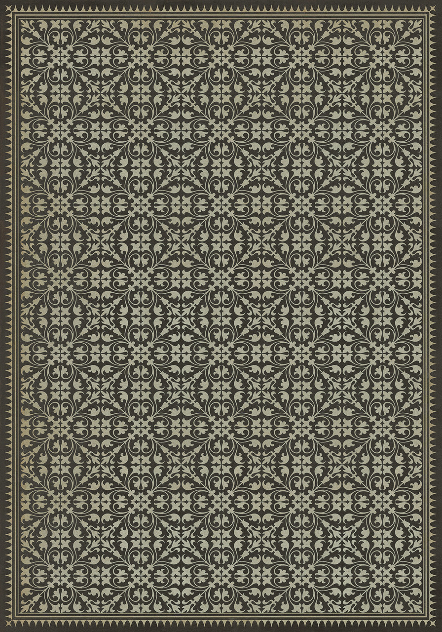 Classic Pattern 21 By Hook or By Crook - vinyl floor cloth size 84x120