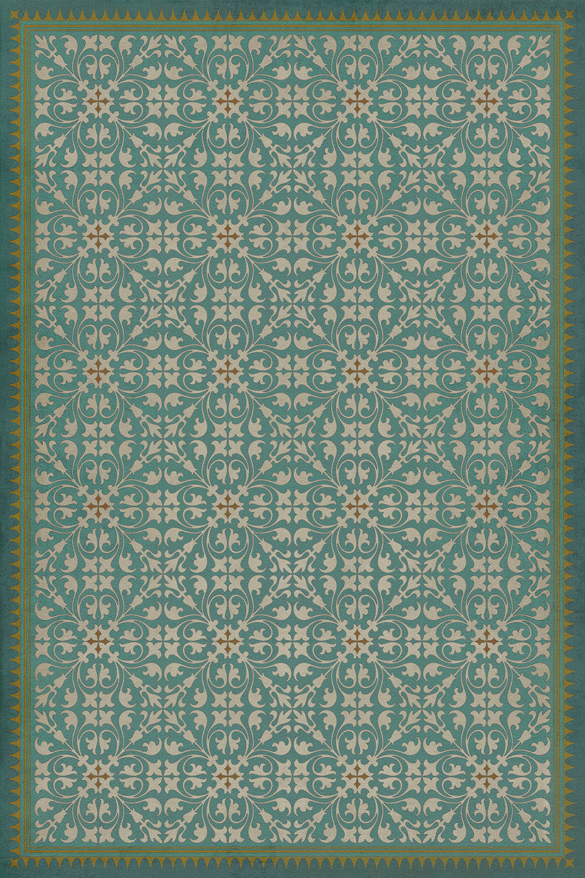 Classic Pattern 21 Contrariwise - vinyl floor cloth sizes 20x30, 24x36, 30x44, 38x56, 52x76, 70x102
