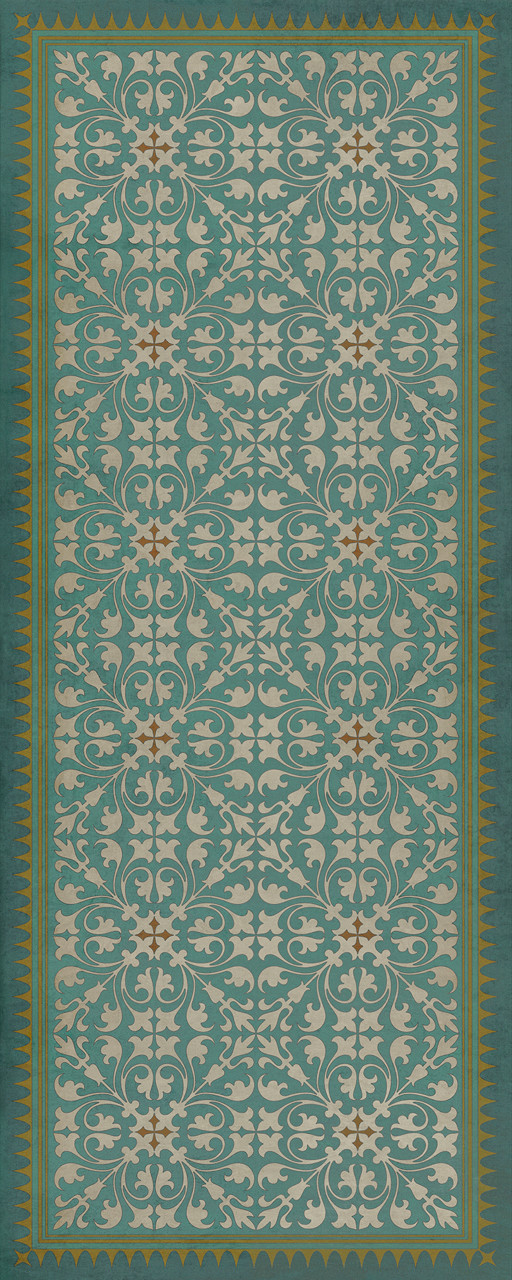 Classic Pattern 21 Contrariwise - vinyl floor cloth sizes 30x75, 36x90