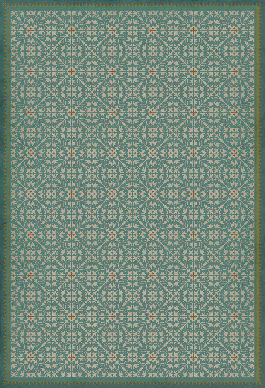 Classic Pattern 21 Contrariwise - vinyl floor cloth sizes 96x140, 120x175