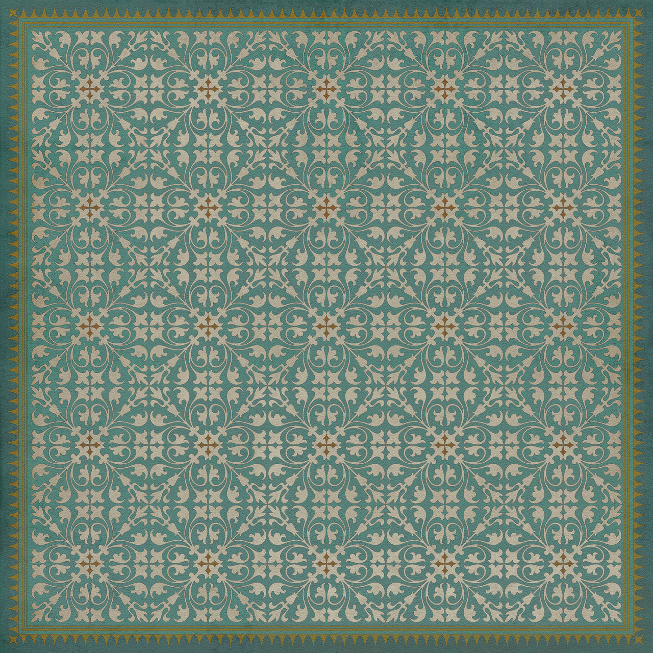 Classic Pattern 21 Contrariwise - vinyl floor cloth sizes 36x36, 48x48, 60x60