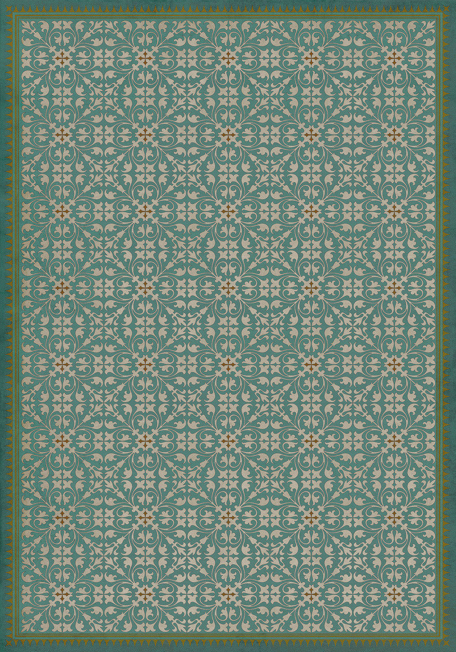 Classic Pattern 21 Contrariwise - vinyl floor cloth size 84x120