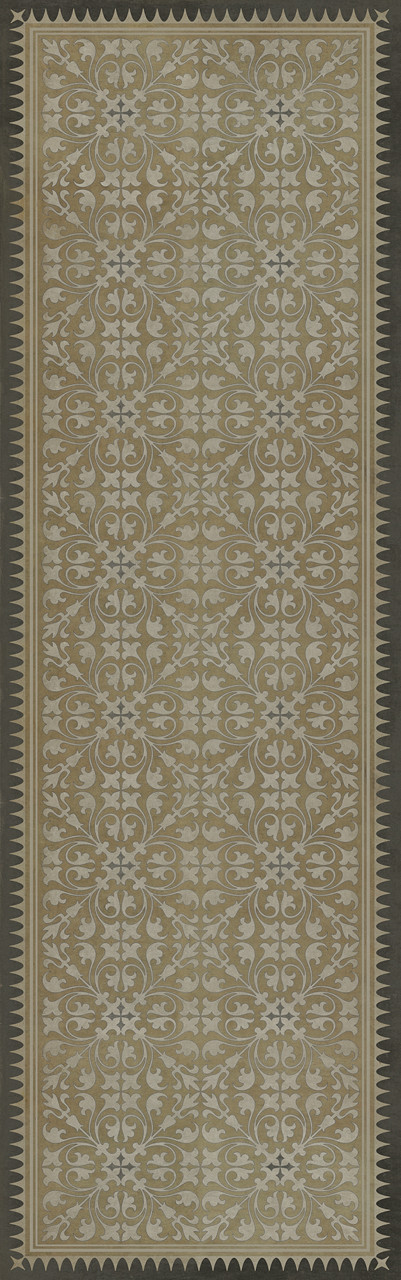 Classic Pattern 21 Dinah - vinyl floor cloth sizes 26x83, 36x115