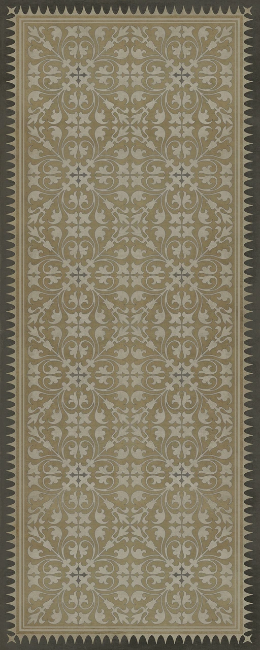 Classic Pattern 21 Dinah - vinyl floor cloth sizes 30x75, 36x90