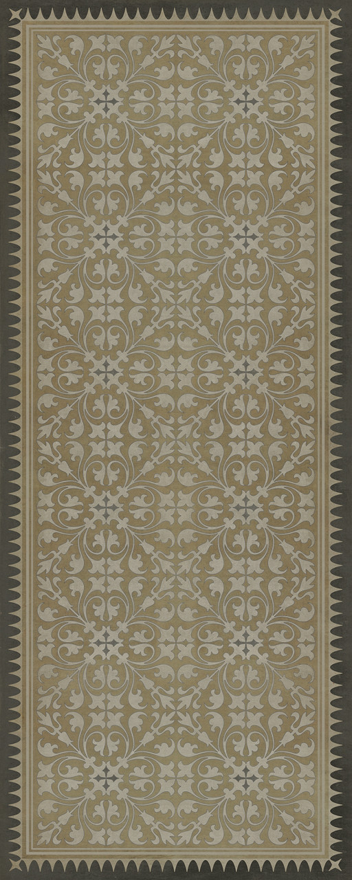 Classic Pattern 21 Dinah - vinyl floor cloth sizes 30x75, 36x90